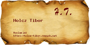 Holcz Tibor névjegykártya